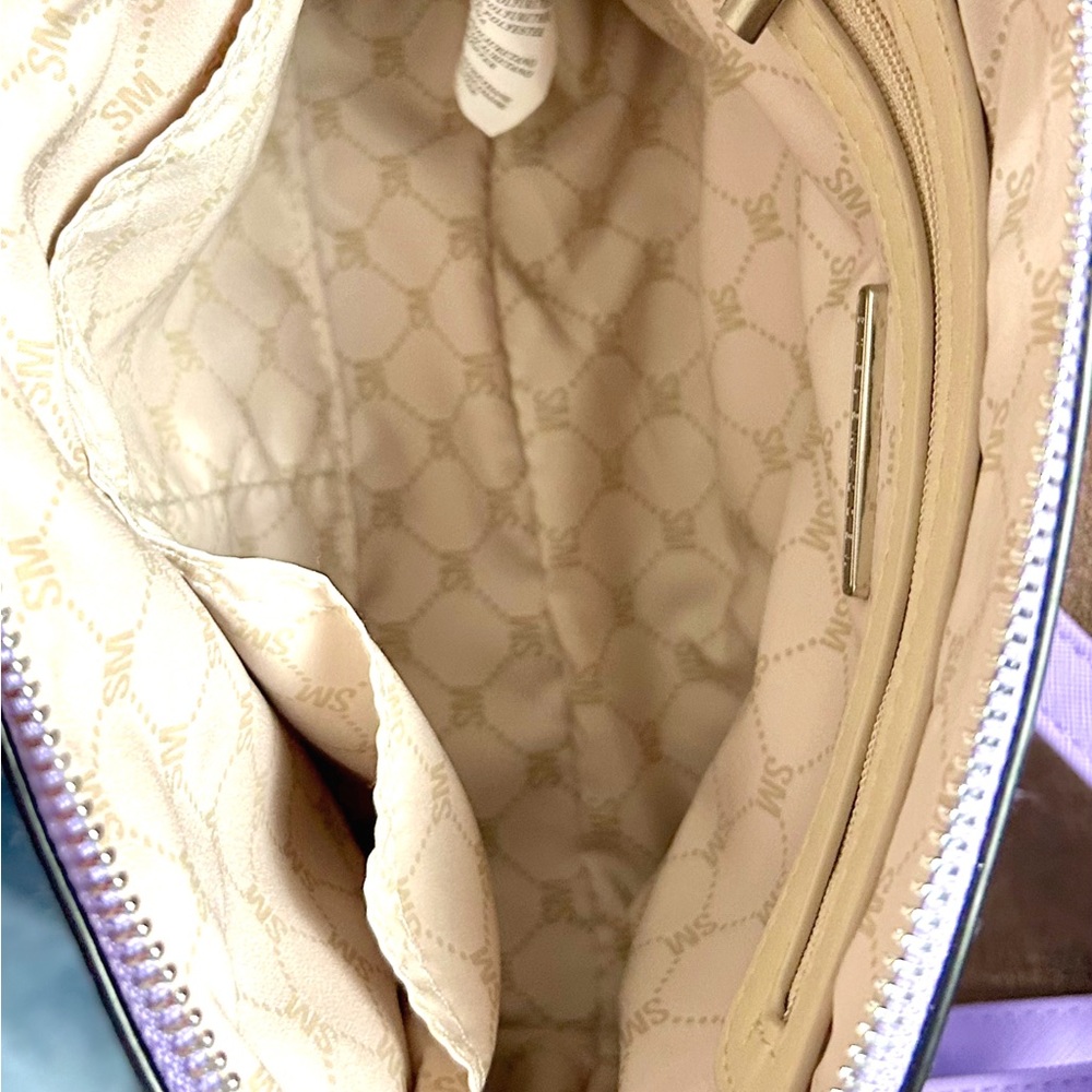 *NWOT Steve Madden Lavender Saffiano Crossbody Bag with Silver Hardware - Picture 8 of 11
